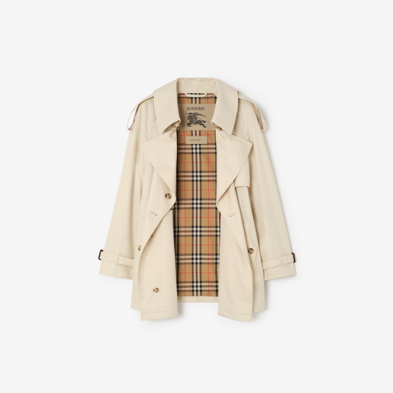 Short Tropical Gabardine Fitzrovia Trench Coat