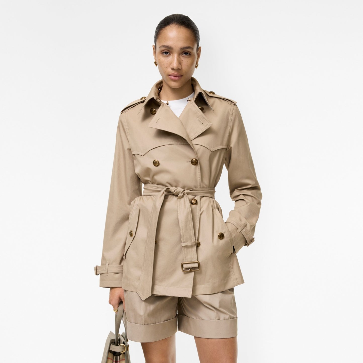 Short Tropical Gabardine Foxfield Trench Coat