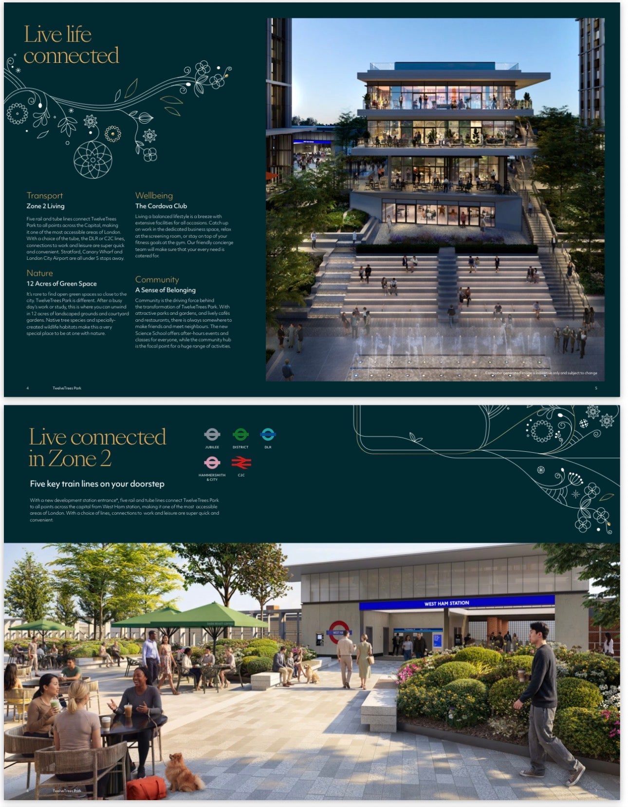 Twelvetrees Park  — Suite 1 2 and 3 Bedroom Ultra Luxury Homes — 24 Hr Concierge and World Class Amenities — West Ham London — E16