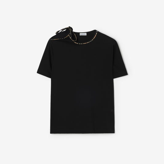 Tie-sleeve Cotton T-shirt