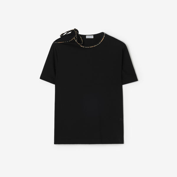 Tie-sleeve Cotton T-shirt