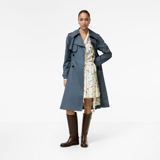 Long Tropical Gabardine Pembury Trench Coat