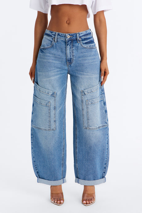 Easy To Please Baggy Cargo Jeans