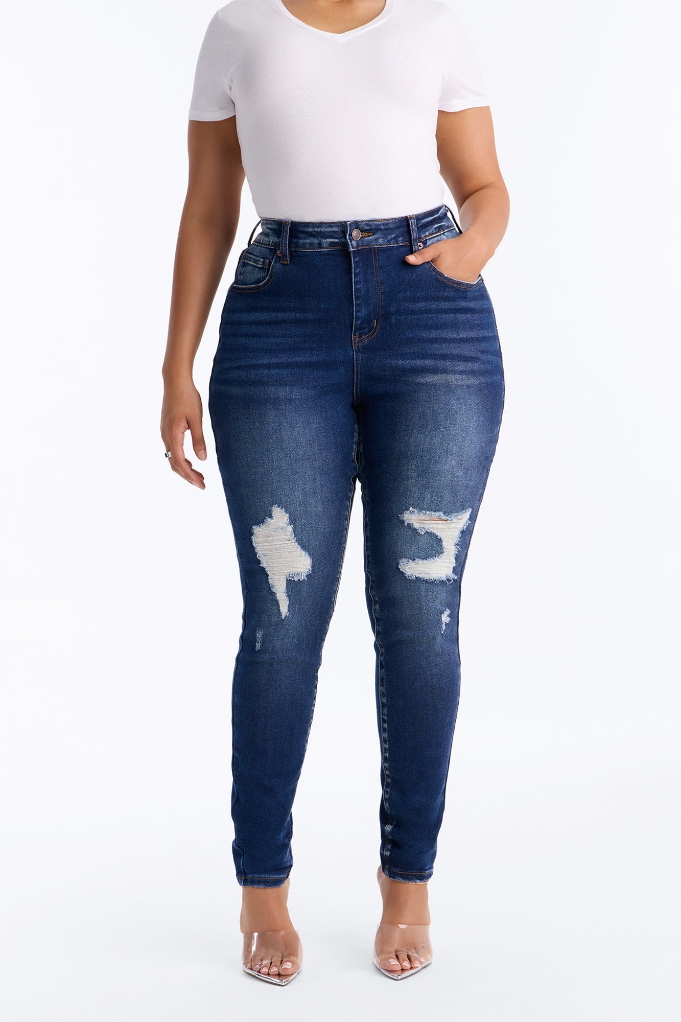 Tall Kalisha Stretch Ripped Skinny Jeans