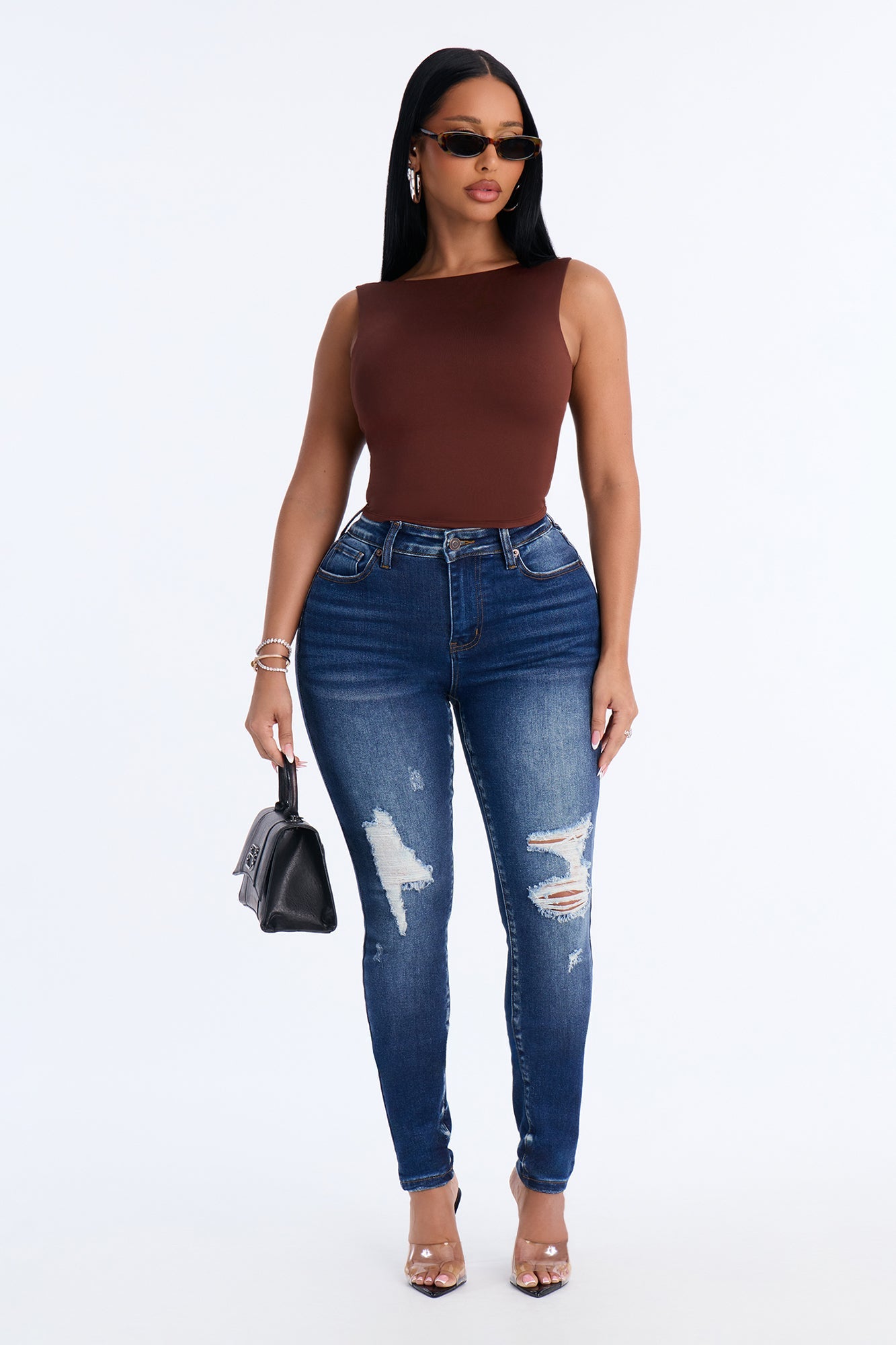 Tall Kalisha Stretch Ripped Skinny Jeans