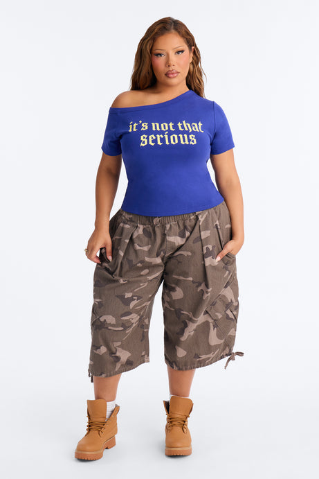 It's Not That Serious Off Shoulder Top