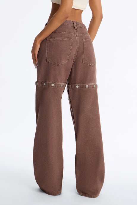 Laurel Canyon Snap Straight Leg Jeans