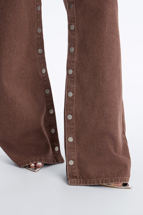Laurel Canyon Snap Straight Leg Jeans