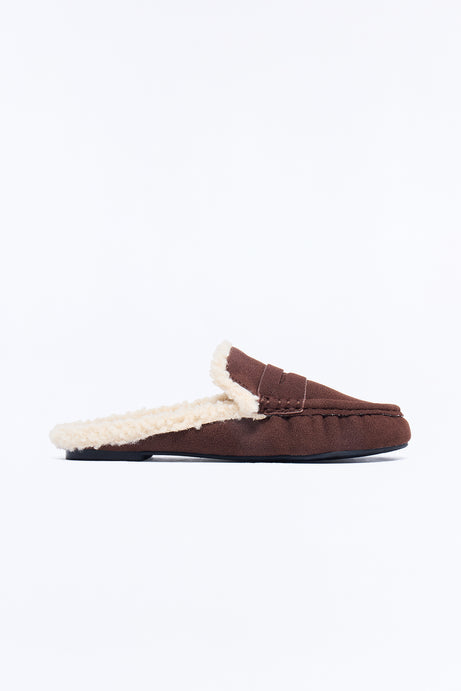 Romina Faux Fur Loafer Slides