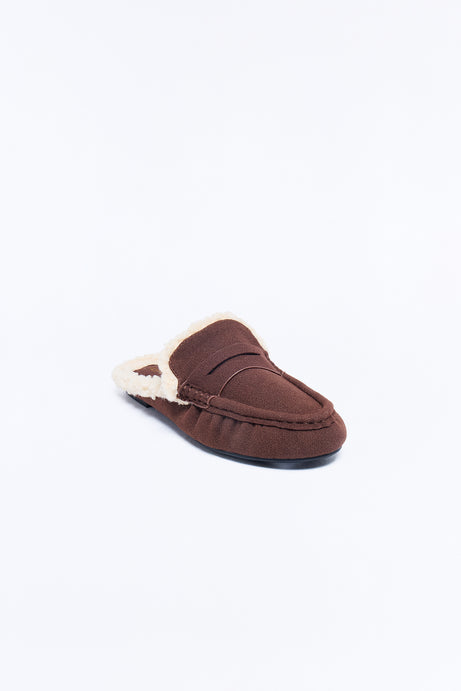 Romina Faux Fur Loafer Slides