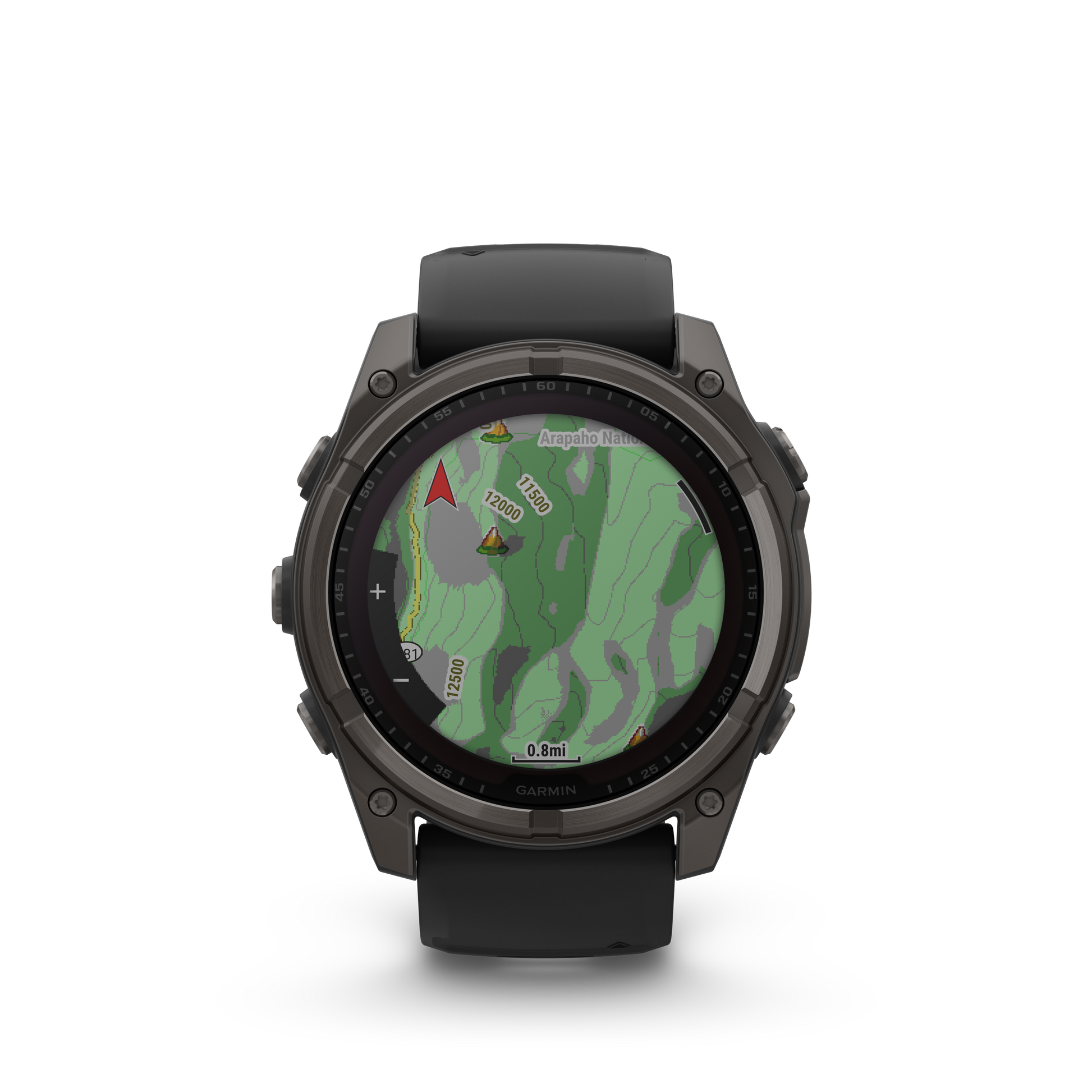 Garmin Fēnix 8 (51 mm, Solar Sapphire, Carbon‑Gray DLC Titanium Bezel, Black‑Pebble‑Grey Silicone Band)