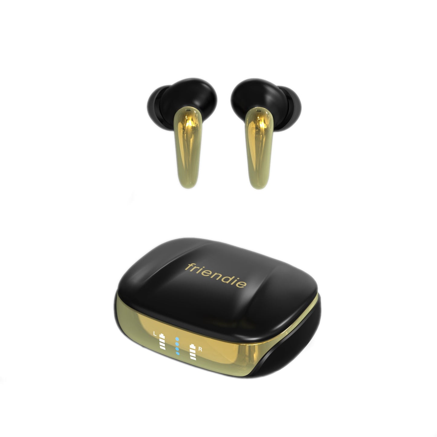 AIR Focus ANC Matte Black and Gold Active Noise Cancelling Earbuds (In Ear Wireless Headphones) - Interactive Group