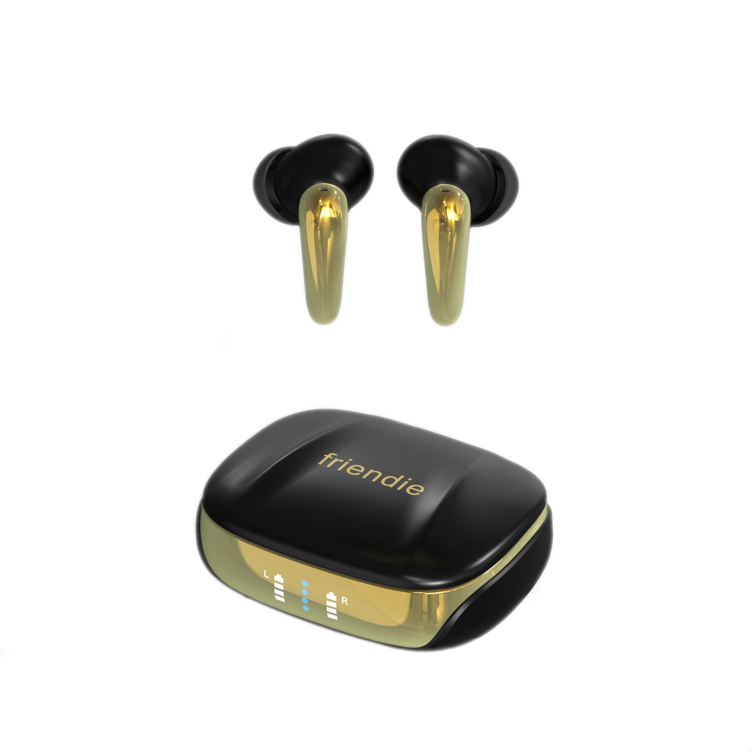 AIR Focus ANC Matte Black and Gold Active Noise Cancelling Earbuds (In Ear Wireless Headphones) - Interactive Group