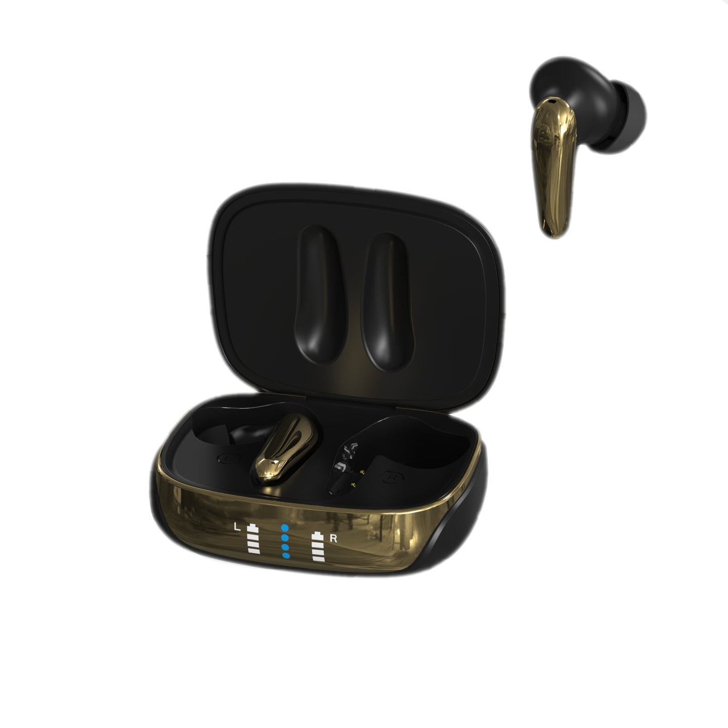 AIR Focus ANC Matte Black and Gold Active Noise Cancelling Earbuds (In Ear Wireless Headphones) - Interactive Group