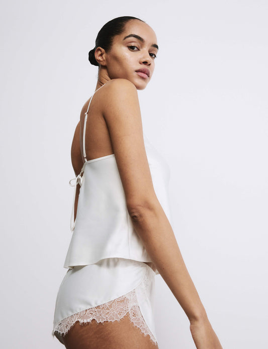 Forget Me Not Satin & Lace Cami top