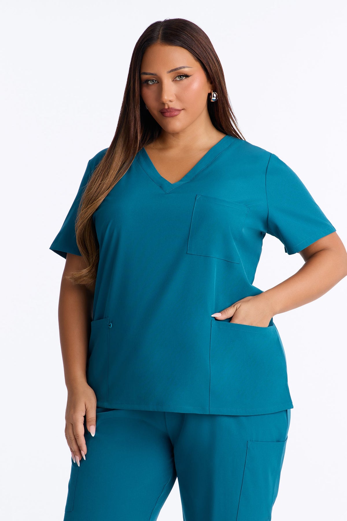 Working Overtime Jogger 4FLEX Uniform Scrub Set - Teal