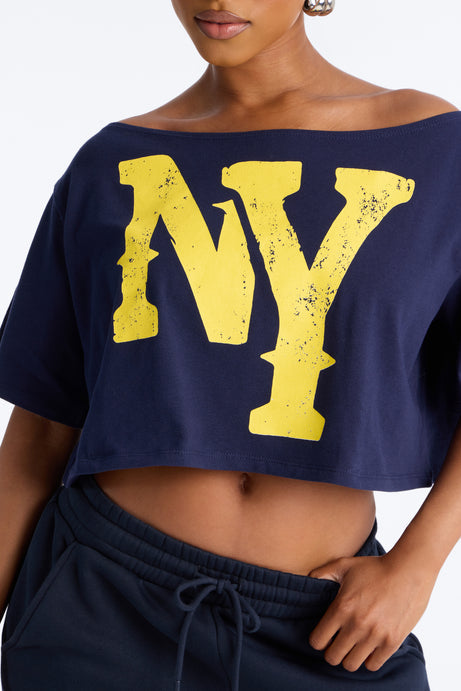 NY Metropolitan Off Shoulder Tee