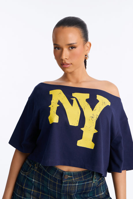 NY Metropolitan Off Shoulder Tee