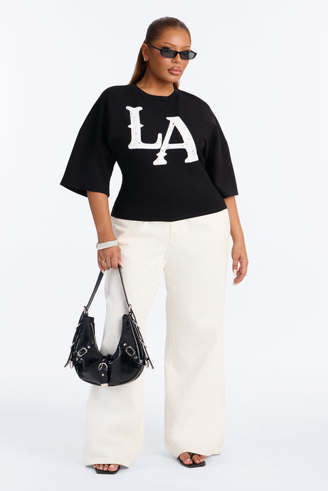 LA Urban Style Cinched Waist Tee