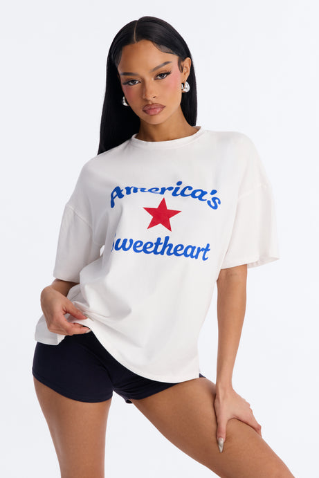 Americas Sweetheart Biker Short Set - White/combo