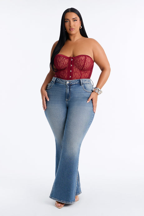 Jackie Lace Strapless Corset Bodysuit