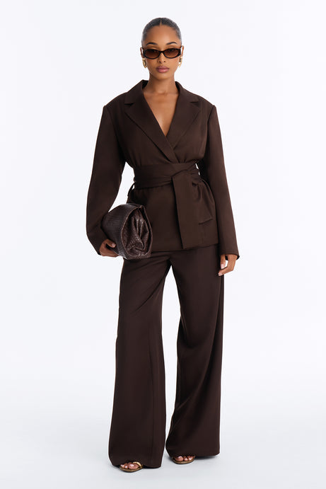 Jet Days Tie Waist Belted Blazer