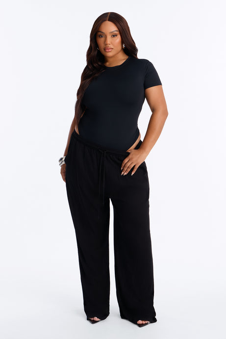 Second Skin Double Lined Crew Neck Short Sleeve Bodysuit