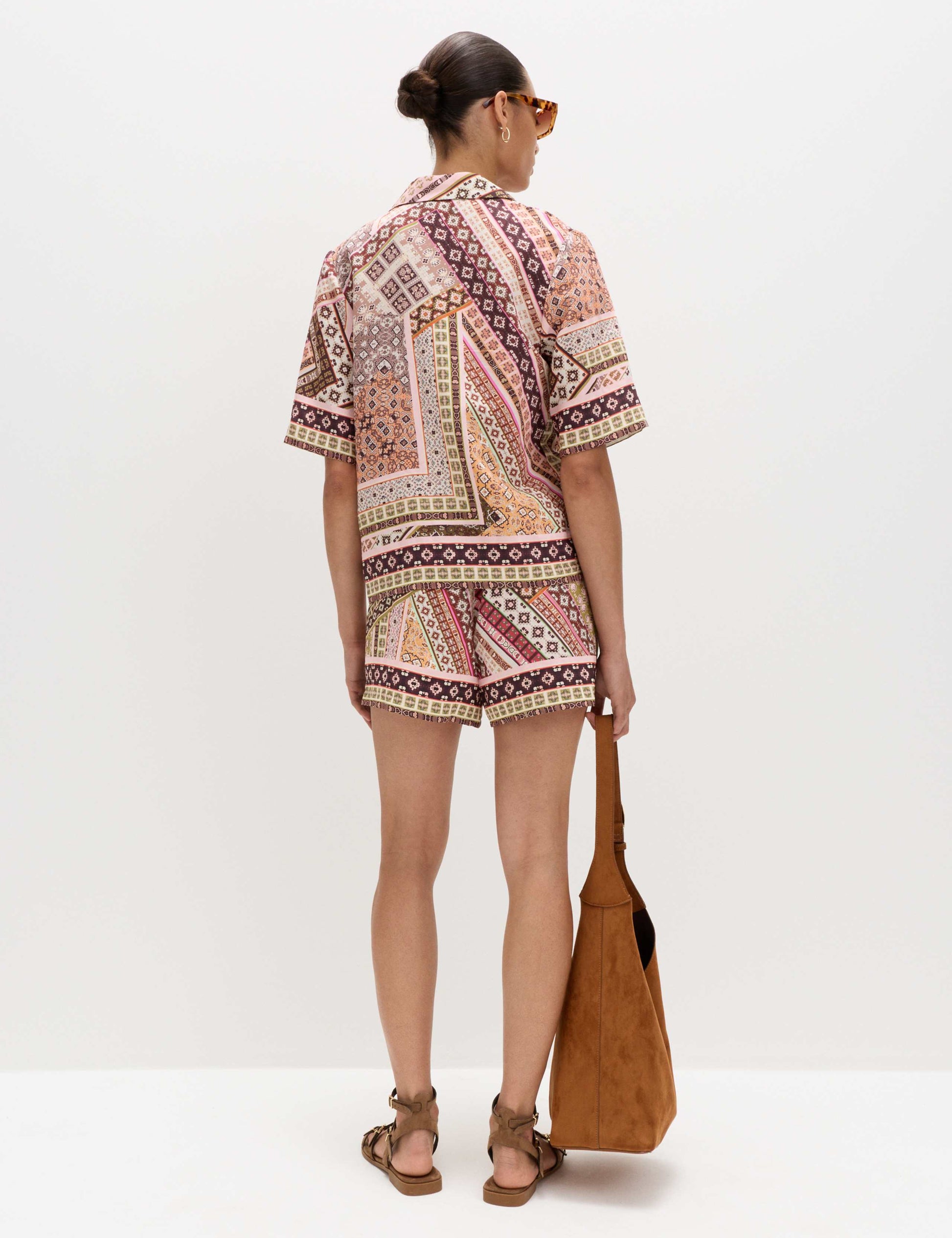 Geometric Printed Button Through Shirt