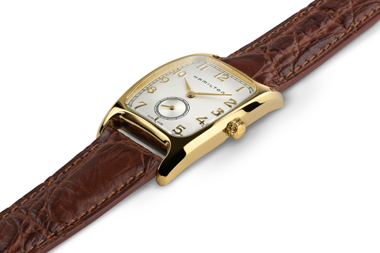 Hamilton Indiana Jones American Classic Boulton Quartz Gold White Dial