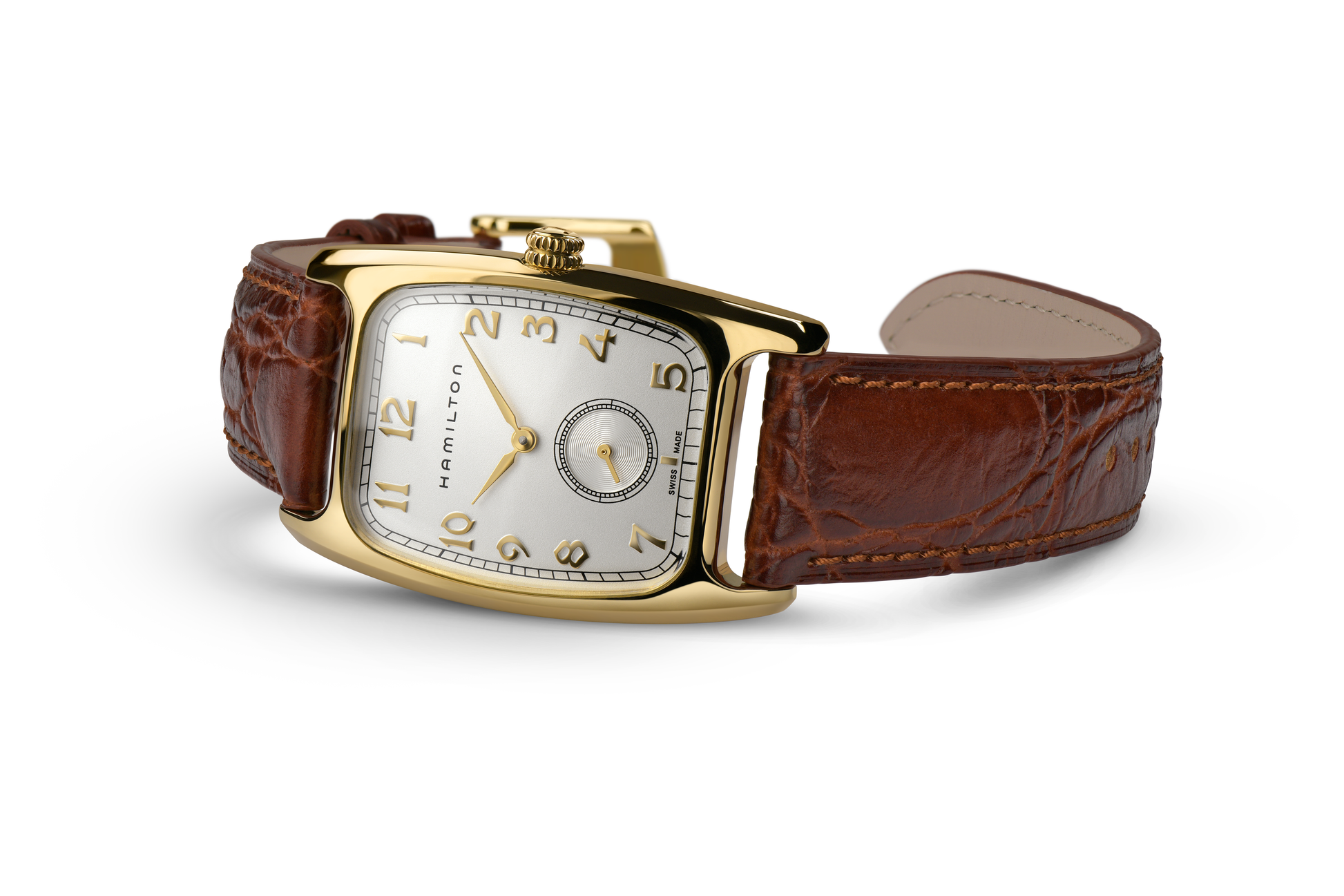 Hamilton Indiana Jones American Classic Boulton Quartz Gold White Dial