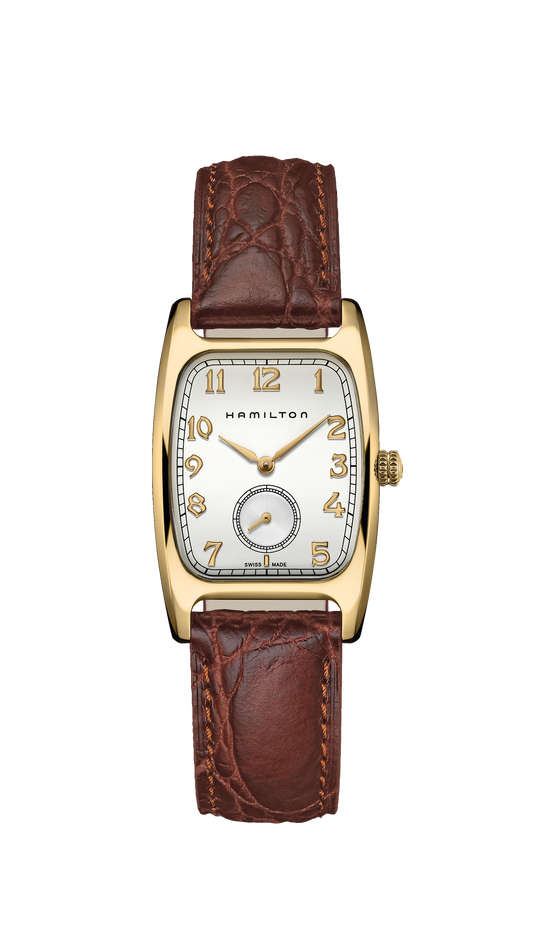 Hamilton Indiana Jones American Classic Boulton Quartz Gold White Dial