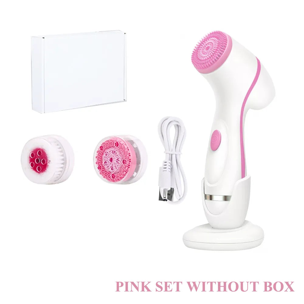 Facial Cleansing Brush Sonic Nu Face Spin Brush Set - Interactive Group