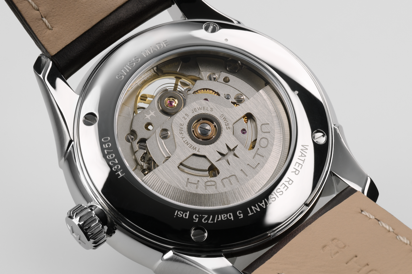 Hamilton Jazzmaster Open Heart Watch Automatic 40mm Silver Dial / Leather Strap