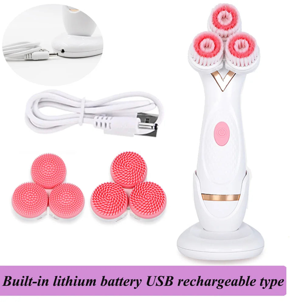 Facial Cleansing Brush Sonic Nu Face Spin Brush Set - Interactive Group