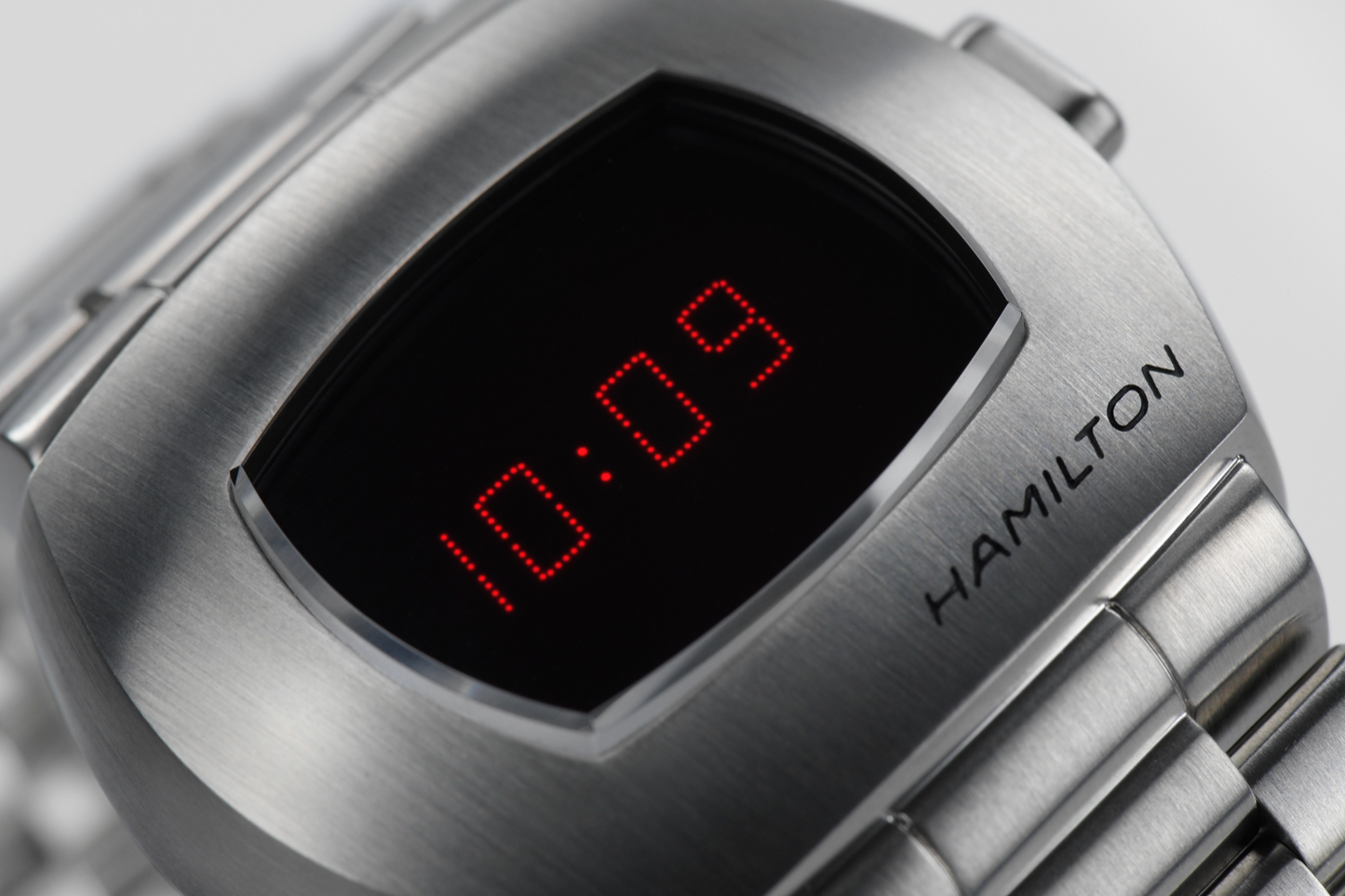 Hamilton PSR Digital Watch Quartz Black Dial / Stainless Steel Bracelet