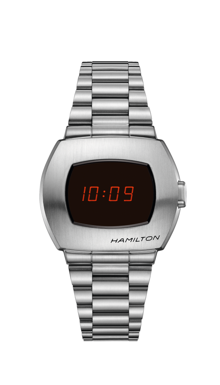 Hamilton PSR Digital Watch Quartz Black Dial / Stainless Steel Bracelet