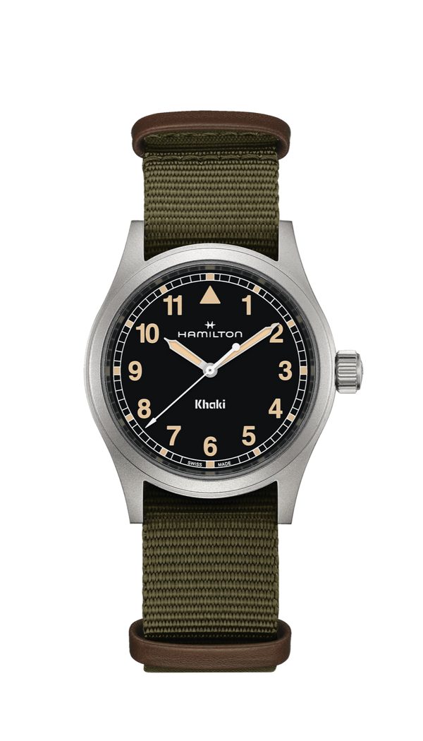 Hamilton Khaki Field Watch 38mm Quartz Black Dial Textile