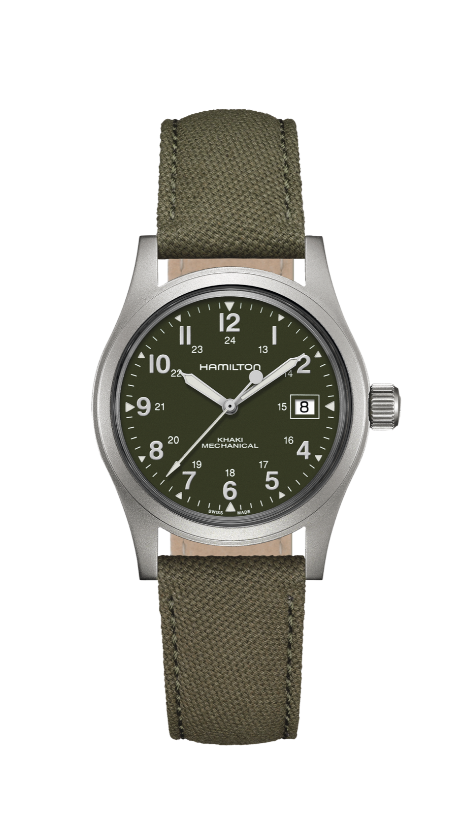 Hamilton Khaki Field Watch 38mm Mechanical Green Dial Canvas