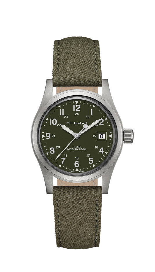 Hamilton Khaki Field Watch 38mm Mechanical Green Dial Canvas