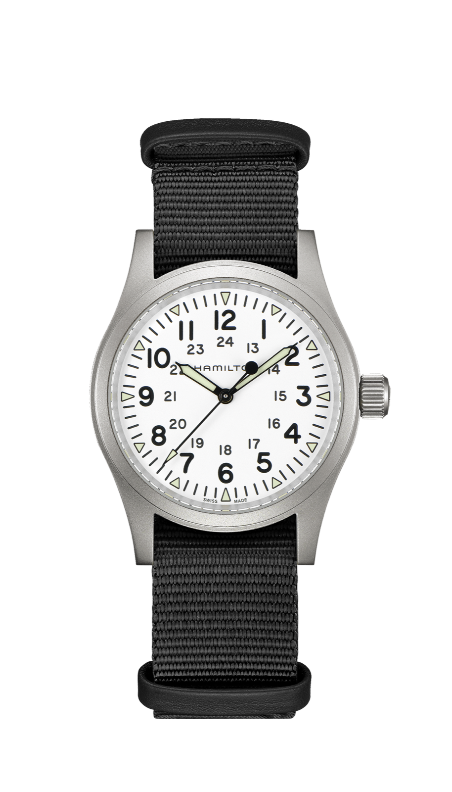 Hamilton Khaki Field Watch 38mm Mechanical White Dial Canvas