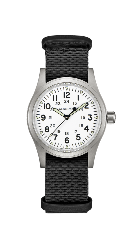 Hamilton Khaki Field Watch 38mm Mechanical White Dial Canvas
