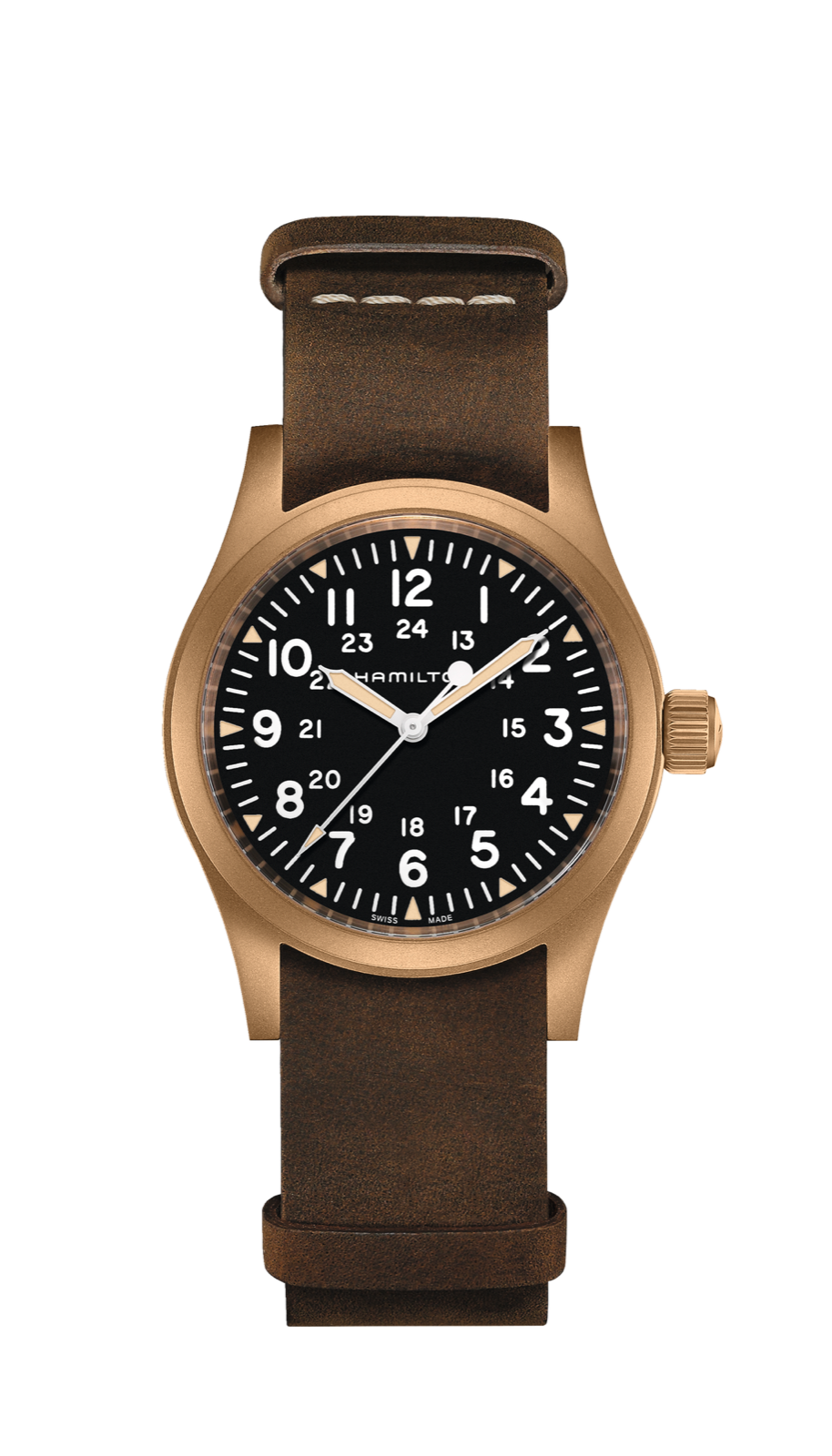 Hamilton Khaki Field Mechanical Black Dial Leather