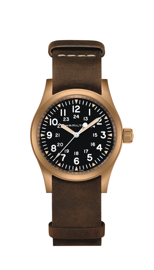 Hamilton Khaki Field Mechanical Black Dial Leather