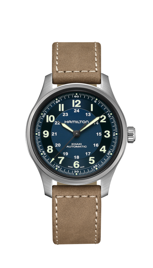 Hamilton Khaki Field 42mm Titanium Automatic Blue Dial