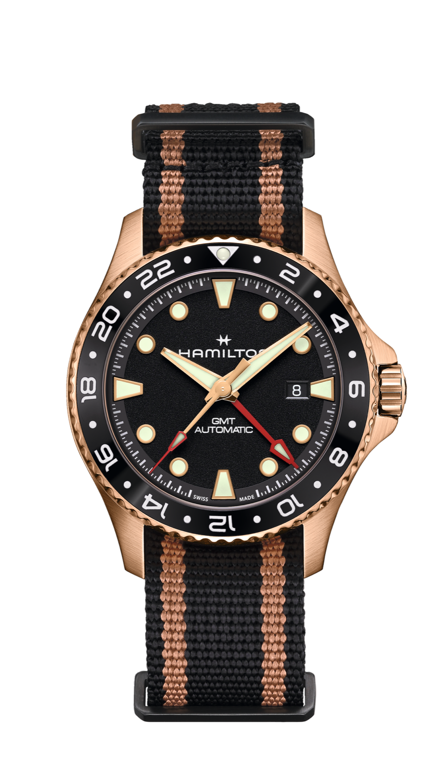 Hamilton Khaki Navy Scuba GMT 43mm Automatic Black Dial