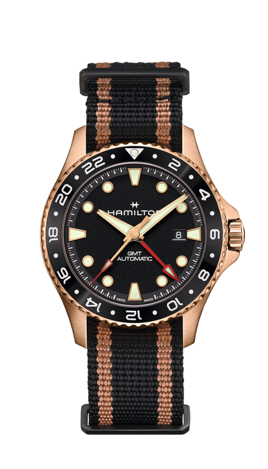 Hamilton Khaki Navy Scuba GMT 43mm Automatic Black Dial