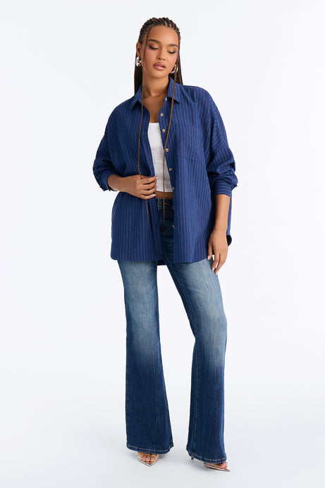 Make My Move Pinstripe Shirt