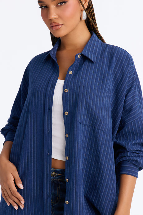 Make My Move Pinstripe Shirt