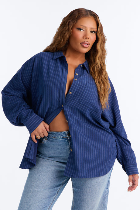 Make My Move Pinstripe Shirt