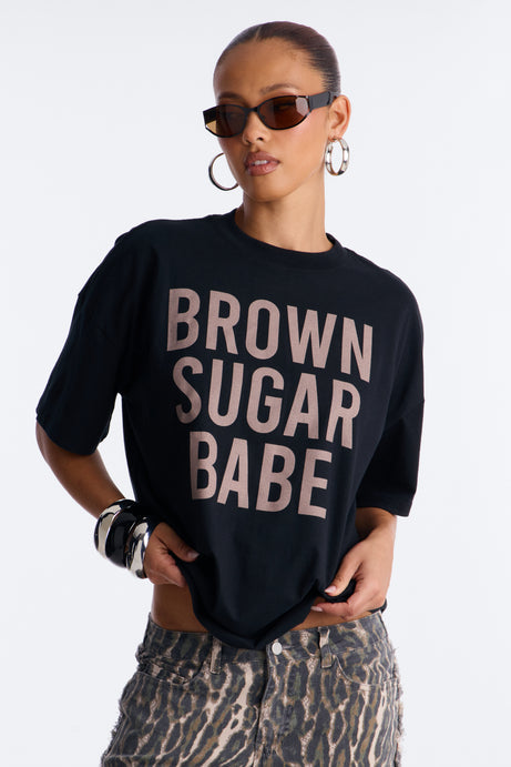 Brown Sugar Babe Washed Tee